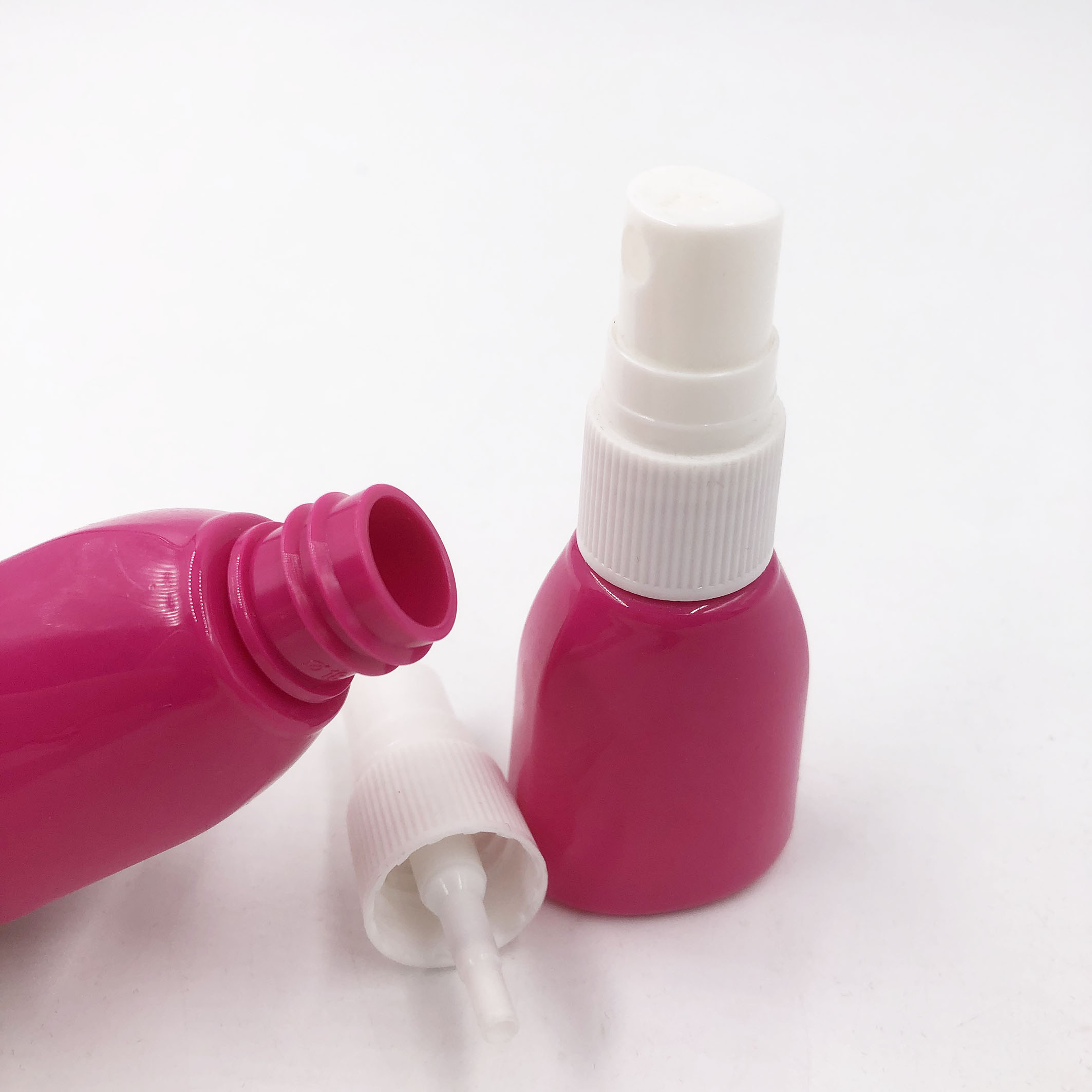 Rose Red Plastic Lotion Bottles