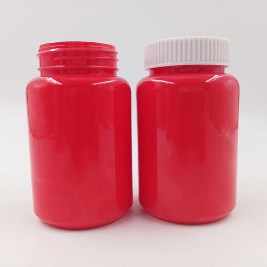 China OEM 280ml Red Medicine Bottles For Liquid Storage With Screw Cap